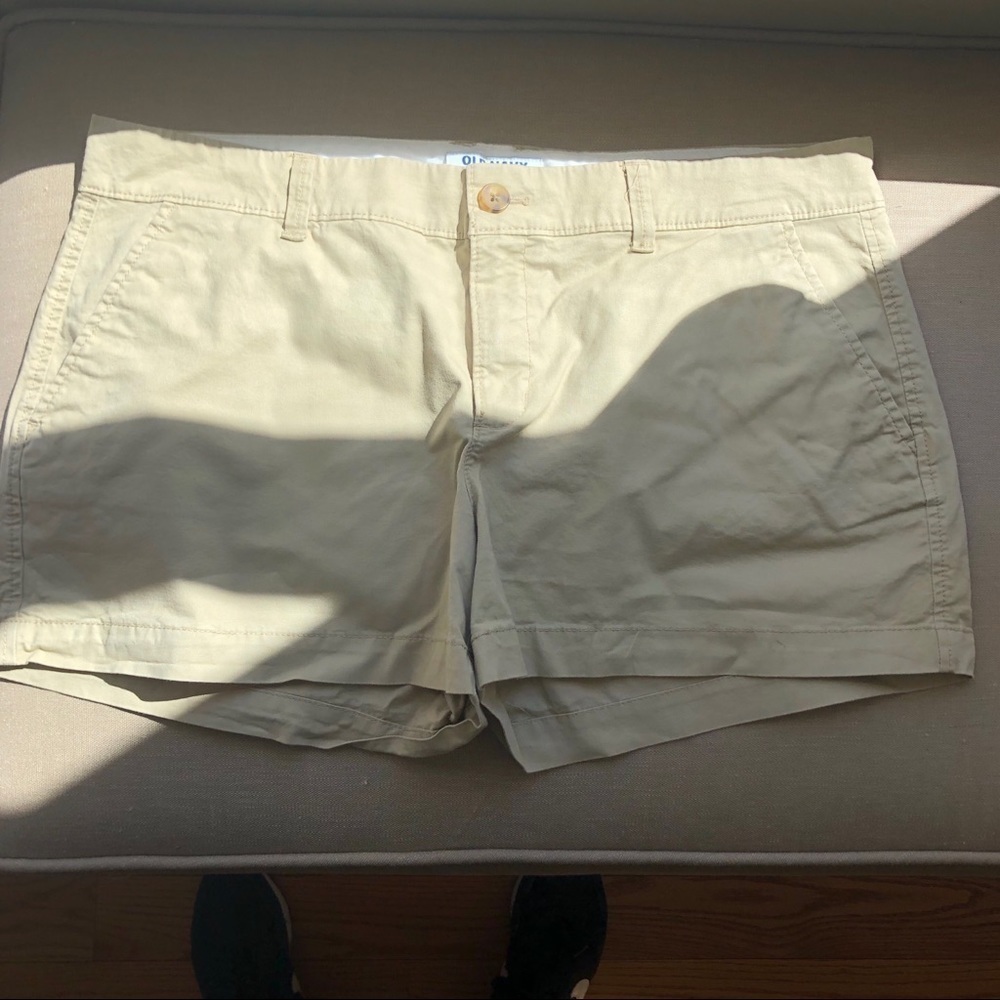 Khaki Tan Cotton Shorts